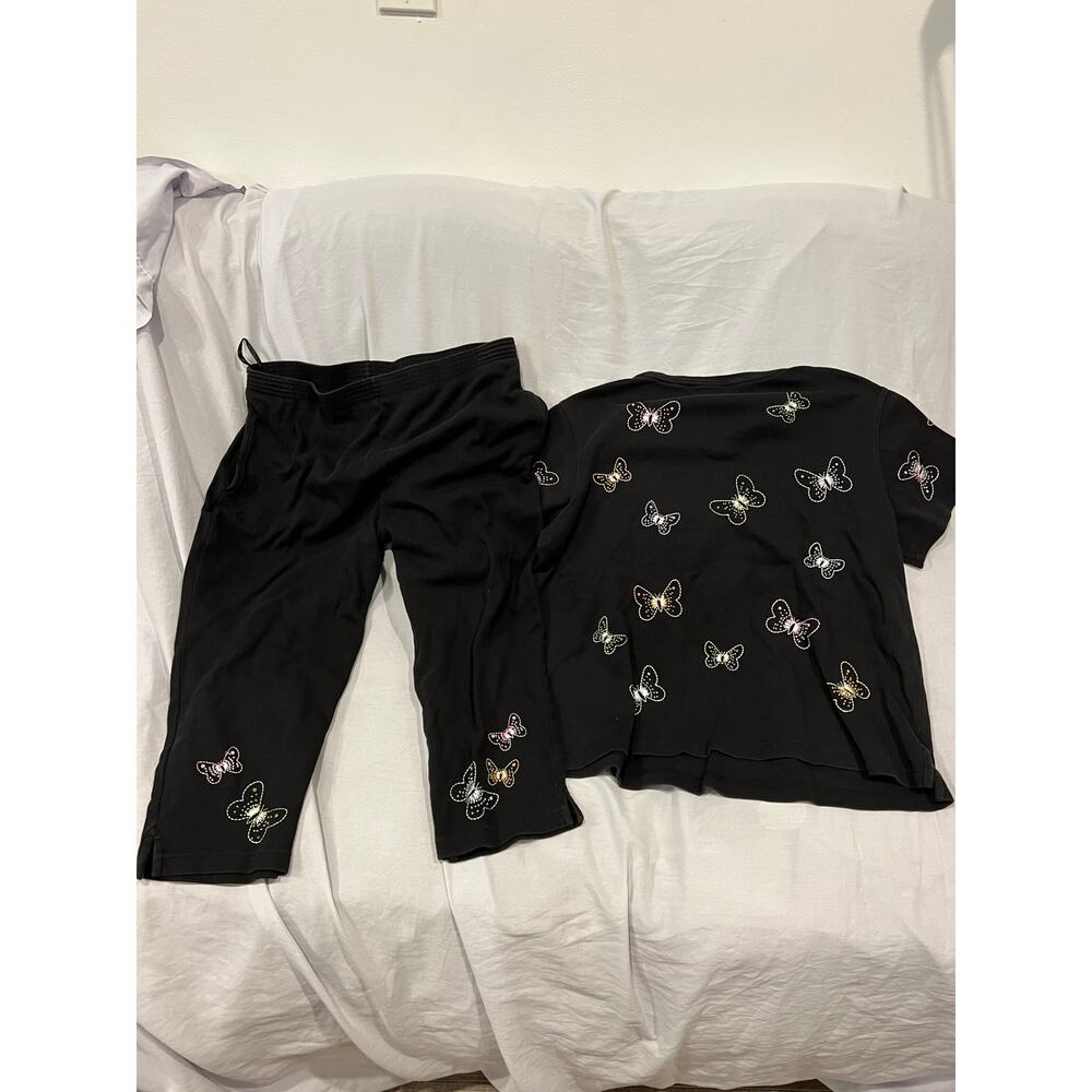 Bechamel Butterfly Cotton Top and Bottom